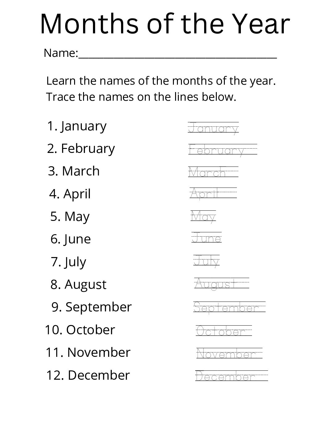 Months Of The Year We Eight At The Table